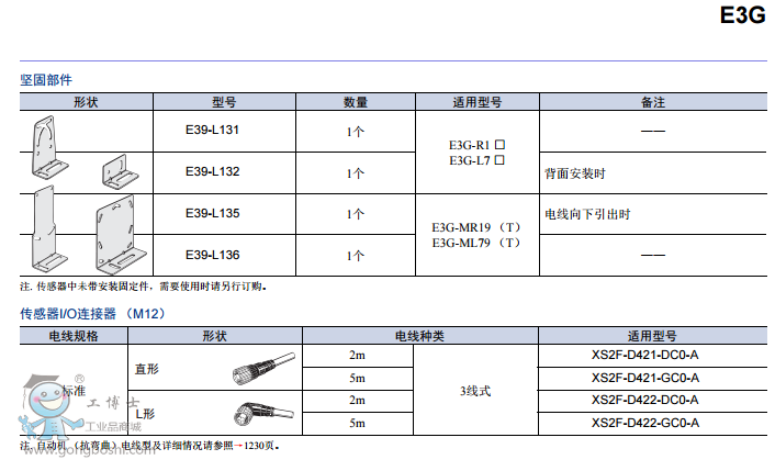 日本歐姆龍OMRON 光電開(kāi)關(guān)E3G系列