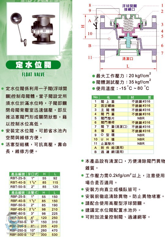 定水位閥產(chǎn)品介紹