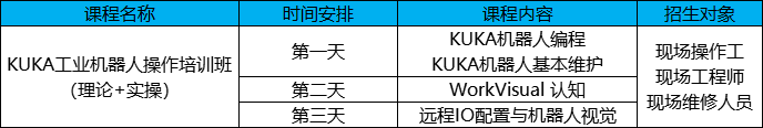 庫(kù)卡課程安排