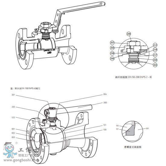 KTM EB700系列一體式浮動(dòng)球球閥1