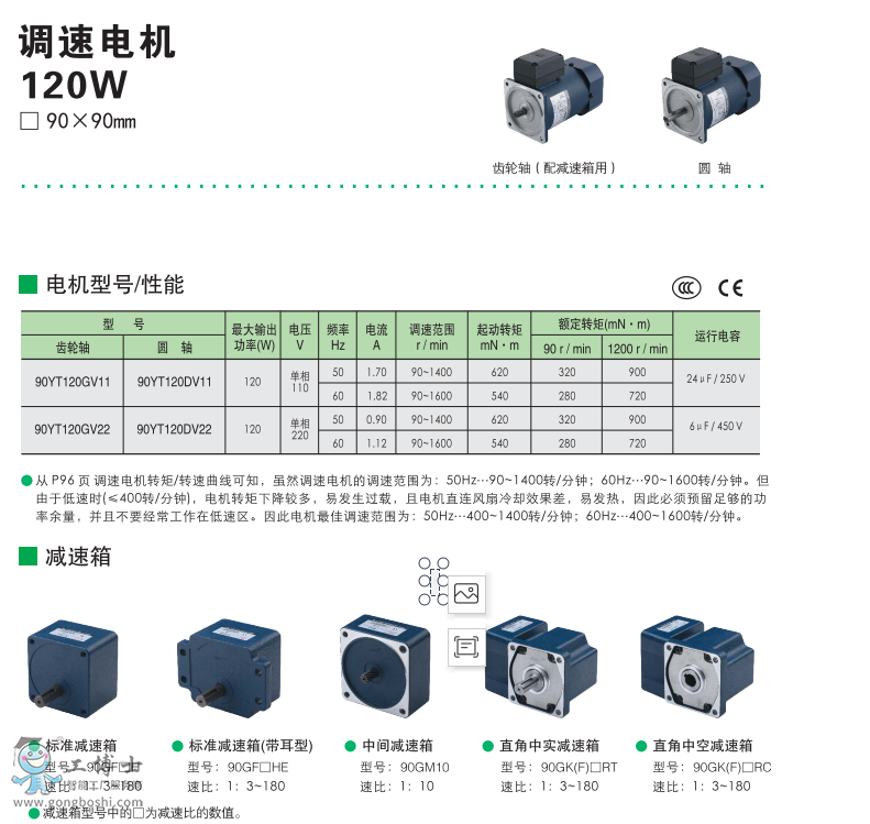 120W調(diào)速電機(jī)